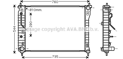 AVA QUALITY COOLING Радиатор, охлаждение двигателя OL2434